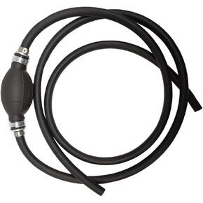 Fuel Line Assembly, 5/16" Hose Line Marine Outboard Boat Motor RVs Fuel Assembly with Primer Bulb Steel Hose Clamps 6FT (5/16"-Rubber)