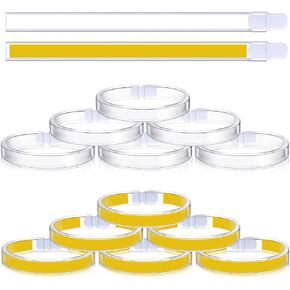 10 Count Tubular Waterproof Wrist Bands Medical Band with Multiple Insert Colors Reusable Medical Band Comfortable Wristbands Information Plastic Bracelet Hospital Id Bracelet for Party Event Bracelet