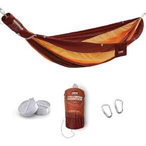 CORE Camping Hammock | Portable Car Camping Single or Double Hammock | Perfect Camping Essentials for Outdoor, Hiking, Travel, and Backpacking | Included Tree Straps, Carabiners, and Carry Bag