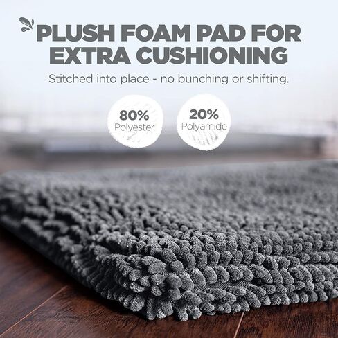 Soggy Doggy Crate Mate Dog Bed, Microfiber Chenille Dog Mats, Comfy Dog Mats for Sleeping & Drying, Ultra-Absorbent Dog Beds & Furniture for Kennels or Crates, Gray, Small in Kuwait