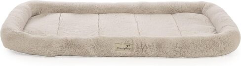 Quilted Crate Bolstered Mat Dog Bed, Ideal for Crates - Gray, Large in Saudi Arabia