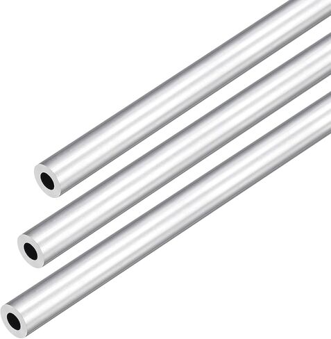 DMiotech 2Pack (10 مم OD × 4 مم معرف) 6063 أنبوب دائري من الألومنيوم بطول 250 مم أنابيب معدنية صناعية لمشاريع بناء إطار الآلات DIY in Kuwait