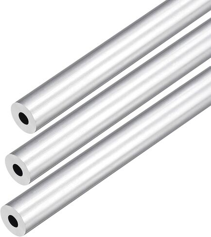 DMiotech 2Pack (10 مم OD × 4 مم معرف) 6063 أنبوب دائري من الألومنيوم بطول 250 مم أنابيب معدنية صناعية لمشاريع بناء إطار الآلات DIY in Kuwait
