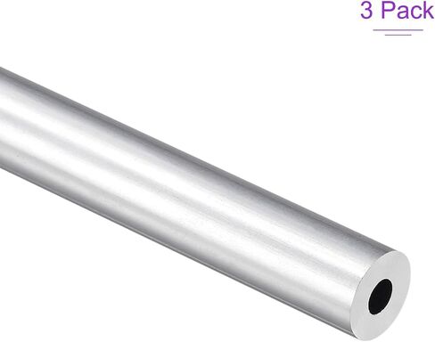 DMiotech 2Pack (10 مم OD × 4 مم معرف) 6063 أنبوب دائري من الألومنيوم بطول 250 مم أنابيب معدنية صناعية لمشاريع بناء إطار الآلات DIY in Kuwait