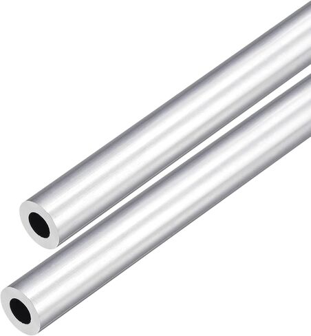 DMiotech 2Pack (10 مم OD × 4 مم معرف) 6063 أنبوب دائري من الألومنيوم بطول 250 مم أنابيب معدنية صناعية لمشاريع بناء إطار الآلات DIY in Kuwait