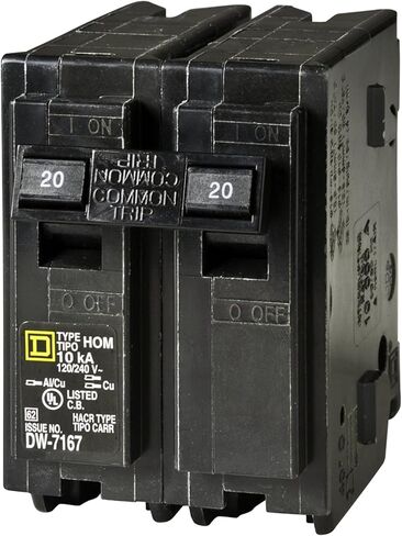 مربع D - HOM220CP Homeline قاطع دائرة ثنائي القطب 20 أمبير in Saudi Arabia