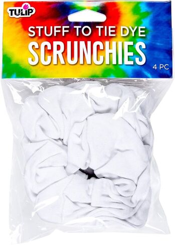 Tulip one-Step tie-dye Scrunchies 4 Pack Tie Dye Accessory, White (TUSTTD) in Kuwait