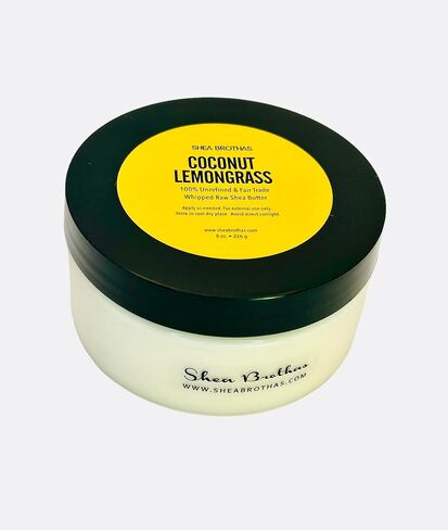 | Unrefined | Raw | Coconut Lemongrass | Organic Shea Butter Body Butter | Whipped | Dry Skin | Eczema | All Skin Types | Gifts | Men | Women | Kids | Fair Trade | 8 oz in Saudi Arabia