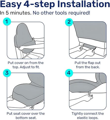 شخصية كرتونية لطيفة 2 أغطية مقاعد السيارة الأمامية لسيارة شاحنة سيدان سيارات الدفع الرباعي، أغطية مقاعد السيارات المتينة، أغطية مقاعد دلو قابلة للتنفس، ملحقات داخلية واقية in Kuwait