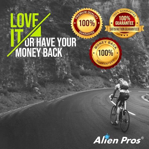 شريط مقود الدراجة ALIEN PROS باللون البرتقالي موديل جديد EP+ (مجموعة من 2) - قم بلف دراجتك لركوب مريح رائع - عزز قبضة دراجتك مع شريط مقبض الدراجة EVA PU Plus، برتقالي in Saudi Arabia