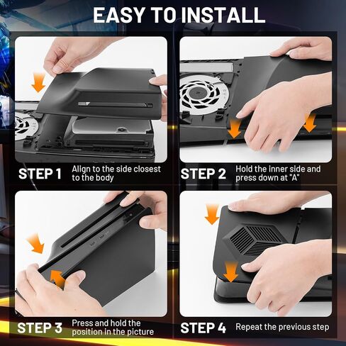 لوحات وجه Grathia لوحدة التحكم PS5 Slim مع فتحات تبريد، وألواح غطاء نحيفة مقاومة للخدش والغبار PS5، وغطاء بديل ABS ممتاز لوحدة التحكم PS5 Slim in Kuwait