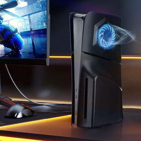 لوحات وجه Grathia لوحدة التحكم PS5 Slim مع فتحات تبريد، وألواح غطاء نحيفة مقاومة للخدش والغبار PS5، وغطاء بديل ABS ممتاز لوحدة التحكم PS5 Slim in Kuwait