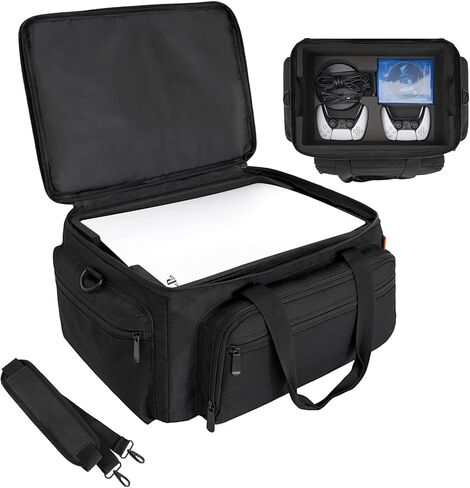 حافظة داخلية صلبة من مادة EVA من TORIBIO، حافظة مقاومة للصدمات لجهاز PS5، حقيبة تخزين واقية أثناء السفر متوافقة مع جهاز Playstation 5 وملحقاته in Kuwait