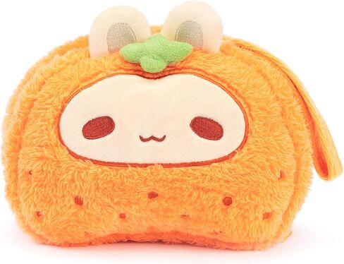 GeekShare Cute Plush Bag with A Hand Strap,Cartoon Carrying Case Portable Travel Bag Compatible with PS5/Xbox/NS Pro Controller and Other Little Accessories - Tangerine Rabbit in Saudi Arabia