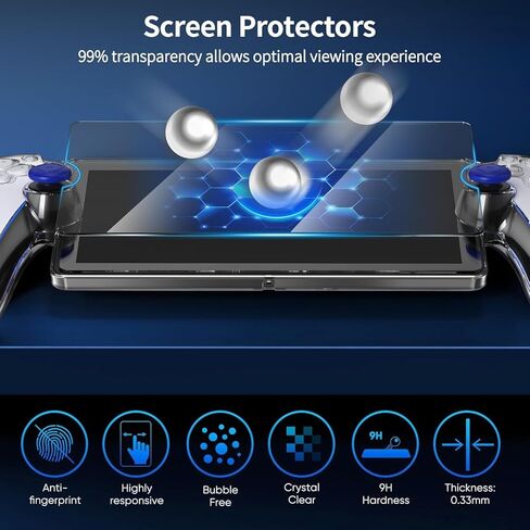 حزمة الملحقات لبوابة Playstation، وحقيبة الحمل وغطاء شفاف من البولي كربونات الصلب مع واقي شاشة من الزجاج المقسى، وغطاء حماية وحقيبة يد سفر محمولة ذات هيكل صلب لبوابة Ps in Kuwait