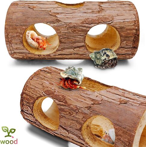 ألعاب تسلق السلطعون الناسك، مخبأ السلطعون الناسك، ديكور تسلق الزواحف لموطن السلطعون الناسك الصغير أو المتوسط ​​(شجرة مجوفة للسلطعون الناسك) in Kuwait