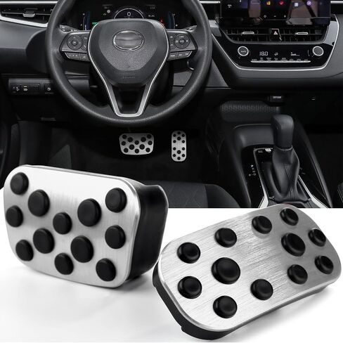CKE for Toyota Corolla Cross 2022 2023 2024 for Toyota Corolla 2019-2024 Accessories Anti-Slip Car Foot Pedal Covers Auto Brake and Gas Pedal Pads Interior Replacement -Silver in Saudi Arabia