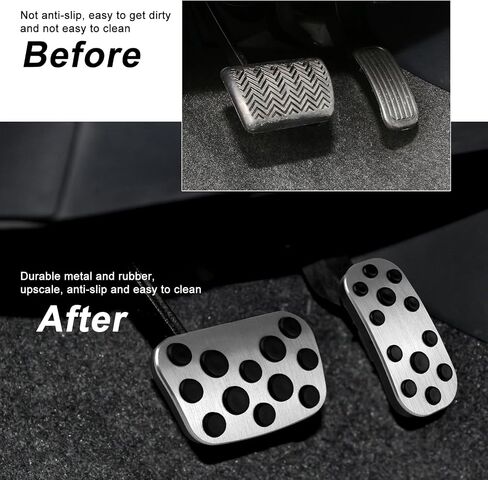 CKE for Toyota Corolla Cross 2022 2023 2024 for Toyota Corolla 2019-2024 Accessories Anti-Slip Car Foot Pedal Covers Auto Brake and Gas Pedal Pads Interior Replacement -Silver in Saudi Arabia