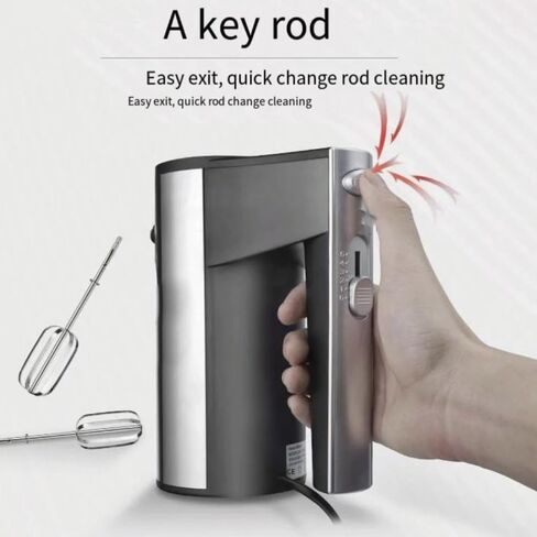 Hand Mixer Electric Handheld,5 Speed Kitchen Handheld Mixer,with Turbo Button,Egg Baking Beaters,Dough Hooks, for Baking Cake Egg Cream Food Beater in Kuwait