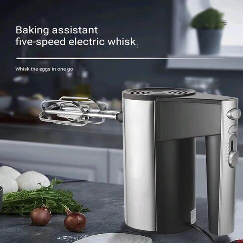 Hand Mixer Electric Handheld,5 Speed Kitchen Handheld Mixer,with Turbo Button,Egg Baking Beaters,Dough Hooks, for Baking Cake Egg Cream Food Beater in Kuwait