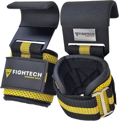 FIGHTECH Weightlifting Hooks & Pull-Up Grips - Versatile Lifting Hooks with Durable Hook Straps for Power Hooks Support, Enhanced Lifting Grips for Maximum Strength Training in Kuwait