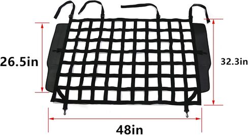 Cartaoo Vehicle Pet Barrier,Rear Seat Isolation Mesh Cargo Net Back Dog Seat Divider for Jeep Wrangler. Compatible with JK JL 2007-2021 and Gladiator Rubicon Unlimited JT Accessories in Kuwait