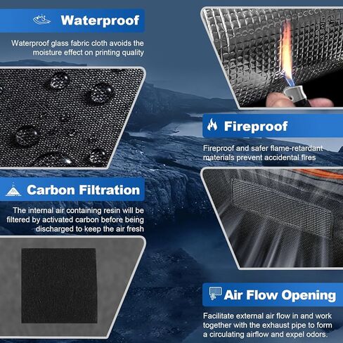 حاوية طابعة ثلاثية الأبعاد من الراتنج مع تهوية، غطاء خيمة مزود بفتحات تهوية للطابعة ثلاثية الأبعاد متعددة الوظائف يزيل الروائح والغبار وعزل الضوضاء لطابعة Creality Anycubic Elegoo Series LCD SLA DLP ثلاثية الأبعاد in Kuwait