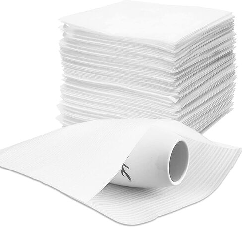 100-Pack 11.81" x 15.75" Foam Pouches, Packing Foam Wrap Sheets for Shipping, Cushion Foam Pouch for Moving and Storing, for Packaging Dishes/Cups/Mugs and Plates Moving in Saudi Arabia