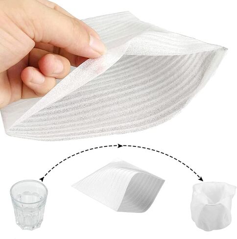 100-Pack 11.81" x 15.75" Foam Pouches, Packing Foam Wrap Sheets for Shipping, Cushion Foam Pouch for Moving and Storing, for Packaging Dishes/Cups/Mugs and Plates Moving in Saudi Arabia