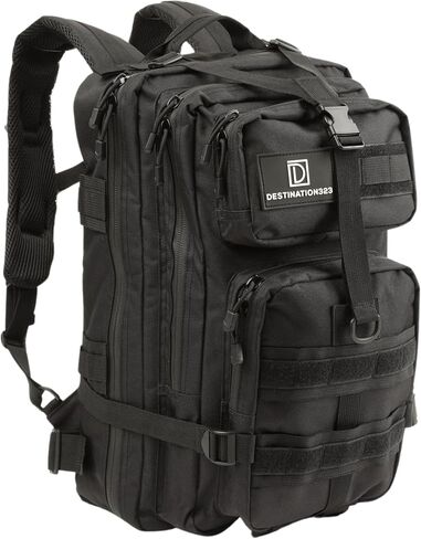 Black Tactical Backpack for Men, Military Backpack for Men Water Resistant, Waterproof Zipper Tactical Laptop Backpack, Molle System Military Tactical Backpack, Army Backpack, 23L Capacity in Saudi Arabia