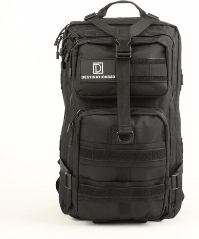 Black Tactical Backpack for Men, Military Backpack for Men Water Resistant, Waterproof Zipper Tactical Laptop Backpack, Molle System Military Tactical Backpack, Army Backpack, 23L Capacity in Saudi Arabia