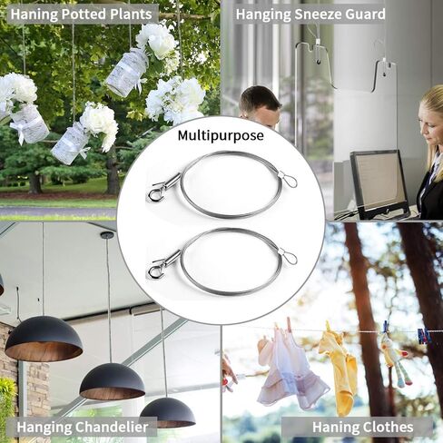 Heavy Duty Picture Hanging Wire Kit - 2 Stainless Steel Wires (2m x 1.5mm) for Mirrors, Artwork, Lamps, Billboards & Flowerpots - Supports up to 20kg in Kuwait