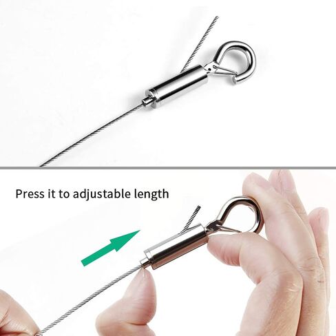 Heavy Duty Picture Hanging Wire Kit - 2 Stainless Steel Wires (2m x 1.5mm) for Mirrors, Artwork, Lamps, Billboards & Flowerpots - Supports up to 20kg in Kuwait