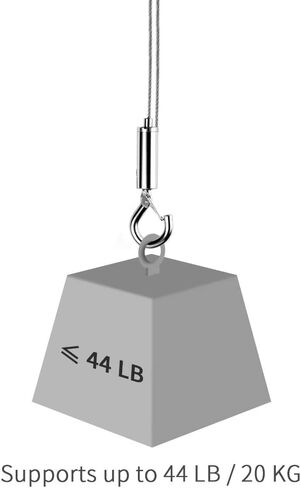 Heavy Duty Picture Hanging Wire Kit - 2 Stainless Steel Wires (2m x 1.5mm) for Mirrors, Artwork, Lamps, Billboards & Flowerpots - Supports up to 20kg in Kuwait