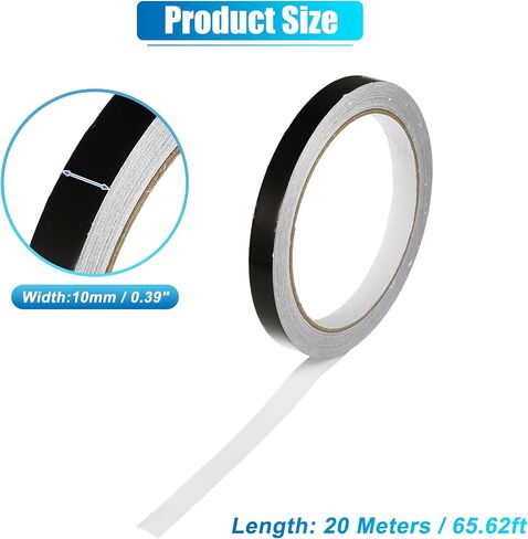 X AUTOHAUX 0.79" Width 65.62ft Long Decorative Strips Waterproof Reflective Tape Sticker Warning Tape for Car Motorcycle Boat Black 20mm Width 20M Long in Saudi Arabia