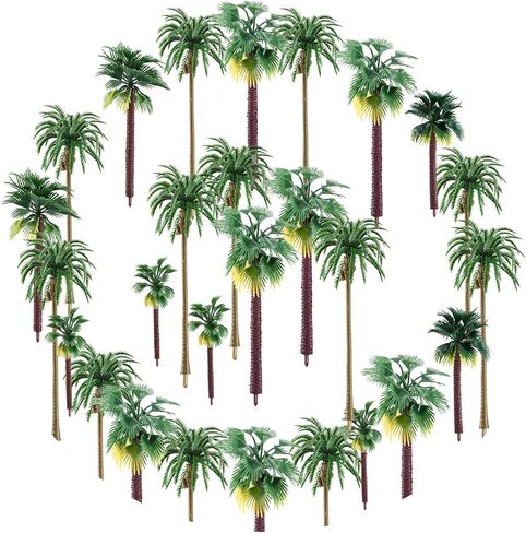 30 قطعة نموذج الأشجار نموذج شجرة جوز الهند قطار مشهد مشهد مصغر مشهد ديوراما نماذج أشجار العمارة in Kuwait