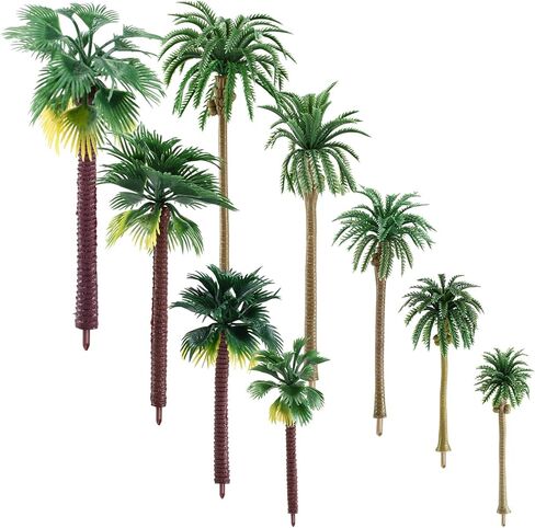 30 قطعة نموذج الأشجار نموذج شجرة جوز الهند قطار مشهد مشهد مصغر مشهد ديوراما نماذج أشجار العمارة in Kuwait