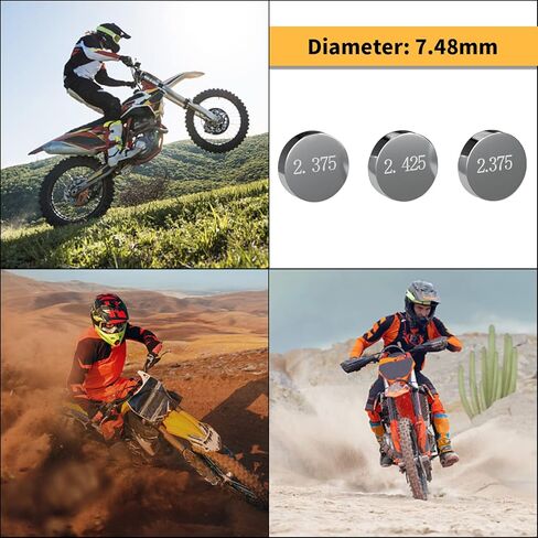 7.48 مللي متر قابل للتعديل صمام الرقائق عدة O.D.1.20mm-3.50 مللي متر سميكة لكاواساكي KX250F 2004-2019 سوزوكي GSX-R750 1993-2011 YZ250F 2001-2013 هوندا NPS50 المشاجرة 2003-2014/CRF250X 2004-2017 (47 قطعة) in Kuwait