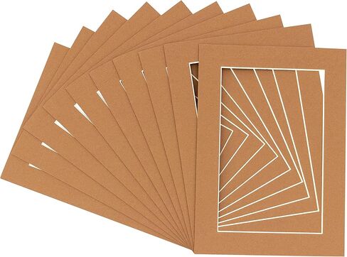 6x8 Mat for 8x10 Frame - Precut Mat Board Acid-Free Mixed Colors 6x8 Photo Matte Made to Fit a 8x10 Picture Frame, Premium Matboard for Family Photos, Show Kits, Art, Picture Framing, Pack of 10 Mats in Kuwait