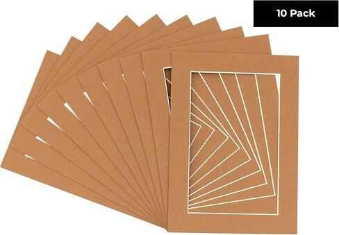 6x8 Mat for 8x10 Frame - Precut Mat Board Acid-Free Mixed Colors 6x8 Photo Matte Made to Fit a 8x10 Picture Frame, Premium Matboard for Family Photos, Show Kits, Art, Picture Framing, Pack of 10 Mats in Kuwait