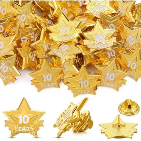 Remuuly 36 Pcs Year Service Award Star Lapel Pins Year of Service Award Lapel Pin Reward Star Pins for Long Standing Employees Volunteers in Kuwait