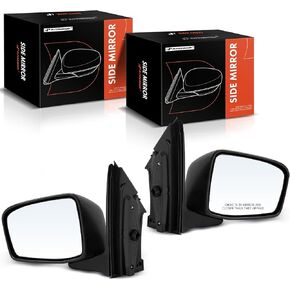 A -Premium Pair (2) سائق ومرآة الباب الجانبية للركاب - متوافق مع Honda Odyssey 2005-2010 - اليدوي الساخن القابل للطي الأسود خارج المرآة الخلفية الخلفية - استبدال# 76250shja43 in Kuwait