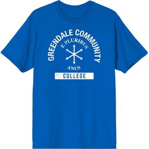 مجتمع Greendale Community College الكبار الأزرق طاقم الرقبة تي شيرت تي شيرت in Kuwait