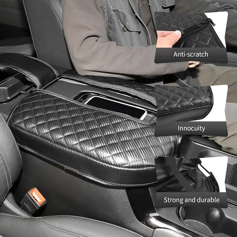 CheroCar Center Console Armrest Cover Pad for 2007-2014 Silverado GMC Sierra Suburban Avalanche Tahoe GMC Yukon Soft Arm Rest Pad,Scratch Resistance Armrest Covers in Saudi Arabia