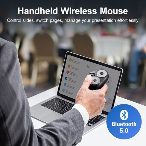 Sanwa 3 in 1 Mouse Finger Finger Bluetooth ، فرس العرض اللاسلكي ، تمرير الفيديو ودوره بدوره لتطبيق Kindle ، الماوس القابل للارتداء ، الفئران عن بُعد محمولة للقابلة لإعادة الشحن للكمبيوتر الشخصي ، المحمول ، MAC ، الكمبيوتر اللوحي in Kuwait