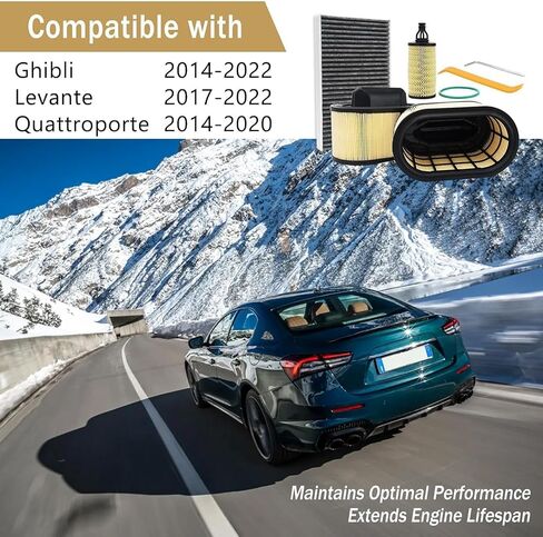670001545 مرشح مقصورة زيت Air Filter متوافق مع 2014-2022 Maserati Ghibli Levante Quattroporte محرك استبدال # 670001545 ، 670005021 ، 000311401 in Saudi Arabia