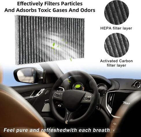 670001545 مرشح مقصورة زيت Air Filter متوافق مع 2014-2022 Maserati Ghibli Levante Quattroporte محرك استبدال # 670001545 ، 670005021 ، 000311401 in Saudi Arabia