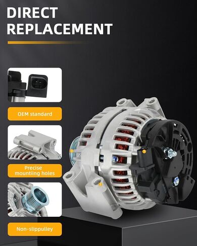 OCPTY المولد لـ Mercedes-Benz لـ C230 2006-2009 ، لـ C280 2006-2007 ، لـ C300 2008 ، لـ C350 2006-2011،12v 150amp 6-Grove Pulley ، استبدال المولد 11215 ABO0343 in Saudi Arabia