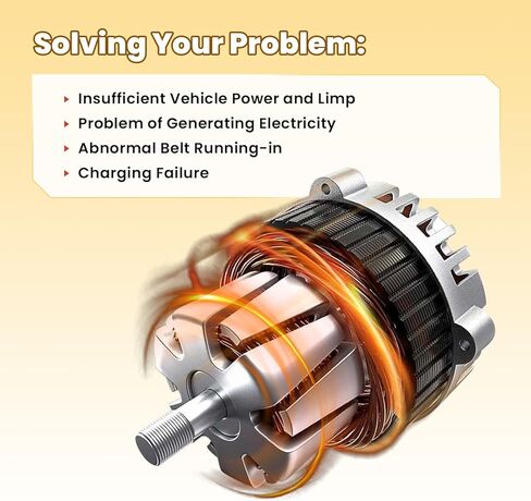 1042101960 Alternator Compatible with Chevy Impala 14-19, Malibu 13-19, Camaro, Blazer & GM-C Canyon 15-16 & Buic-k Regal & Cadillac CTS, 12V 150Amp CW 5-Groove Clutch Pulley, Part #: 13592811 in Kuwait