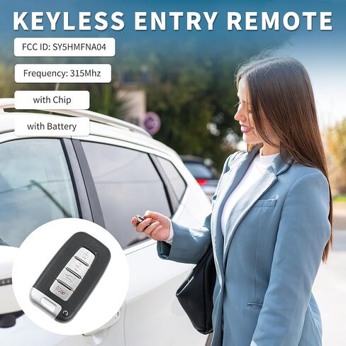 Keyless Entry Remote for Hyundai Veloster 2012-2017 315Mhz SY5HMFNA04 4 Button Reusable | Control Replacement Car Key Fob 1 Pcs in Saudi Arabia